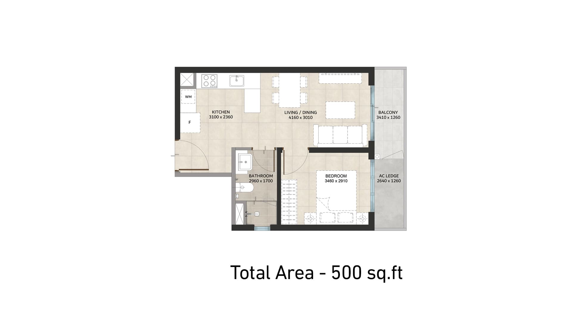 Type C3 — 3 Bedroom floor plan