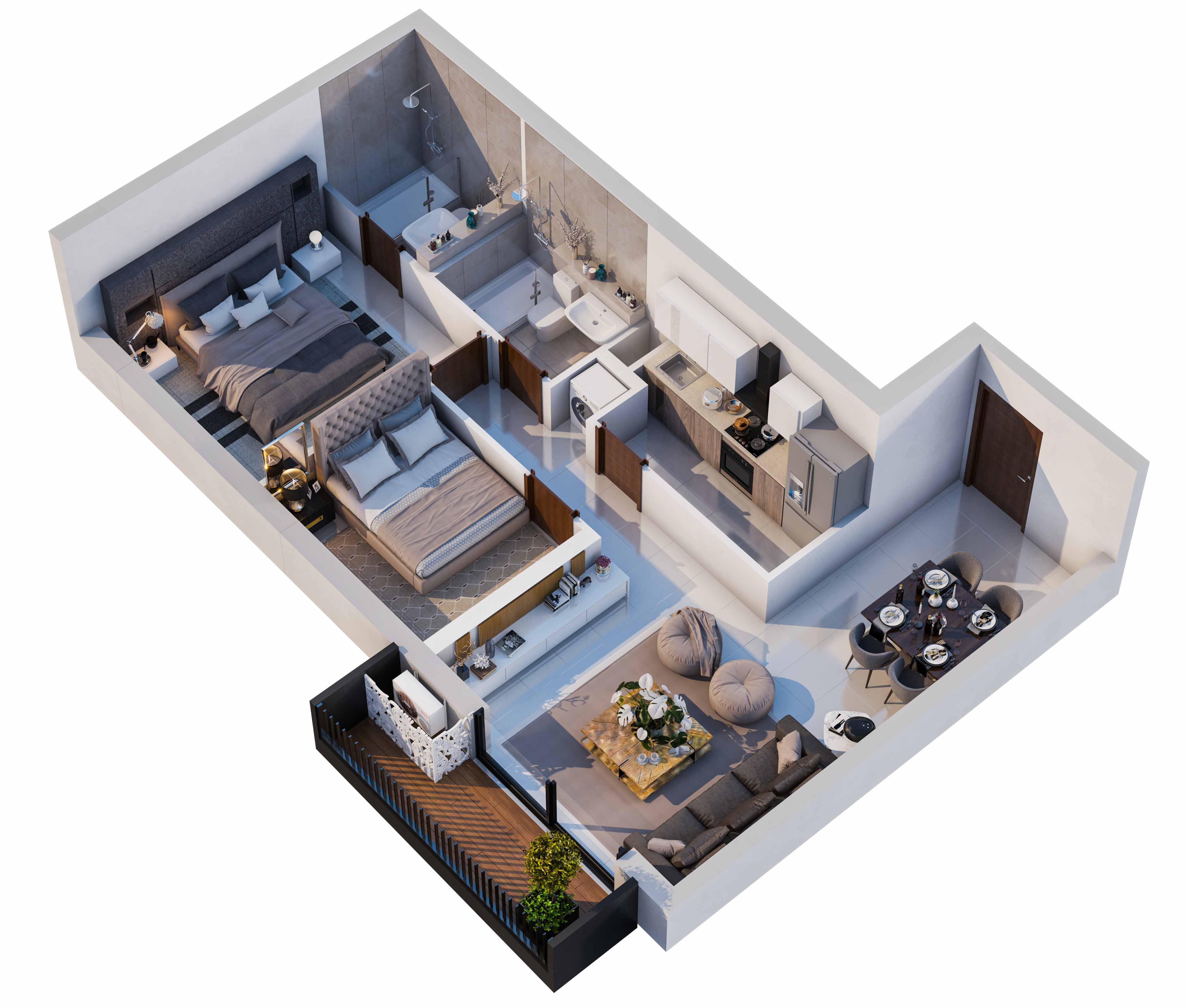 2 Bedroom Standard floor plan